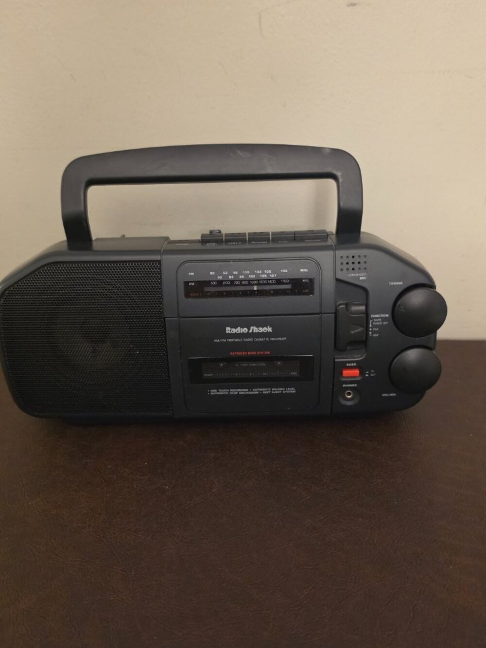 Radio Shack AM/FM Portable Radio Cassette Recorder (Working Condition)